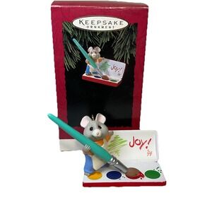 Hallmark 1994‎ Colors of Joy Mouse paint Christmas Ornament NWB